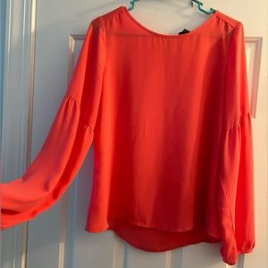 The Limited salmon pink long sleeve blouse